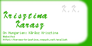 krisztina karasz business card